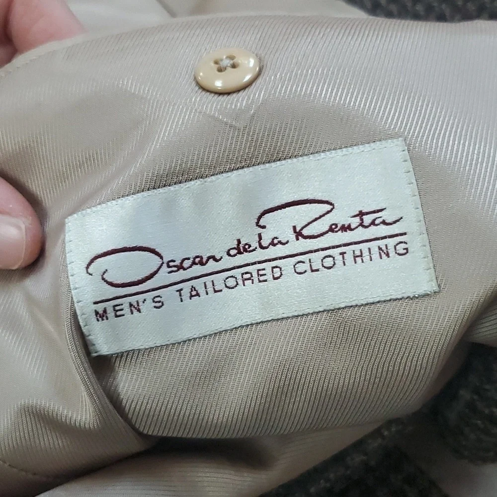 Oscar de la Renta brown tweed blazer